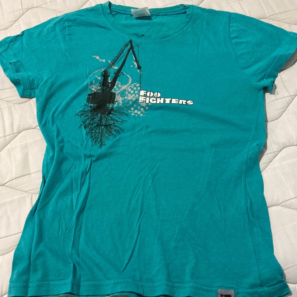 Foo Fighters concert t-shirt.
